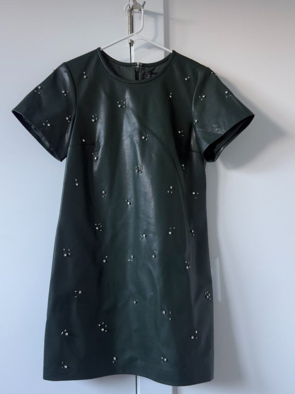 J. Crew Collection mini dress in embellished faux leather